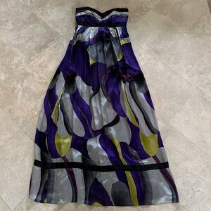 Laundry By Design Strapless Silk Maxi Dress Size 2